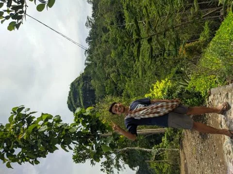 A man in the mountain Stock Photos