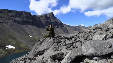 Man in the mountains	 Stock Footage 278688517