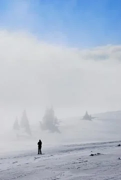 Man in the mountains Stock Photos