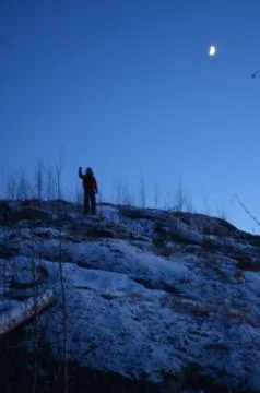 Man in the mountains Stock Photos