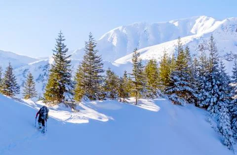 Man in mountains Stock Photos