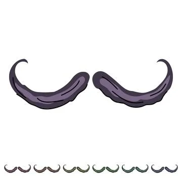 Man moustaches vector cartoon graphic Stock-Illustration