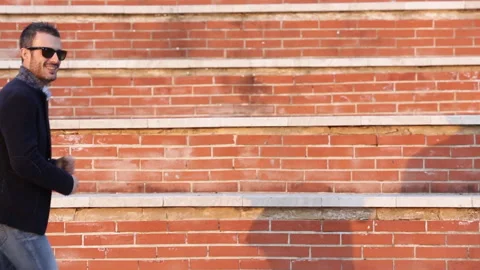 Man moves dancing Stock Footage 132618386