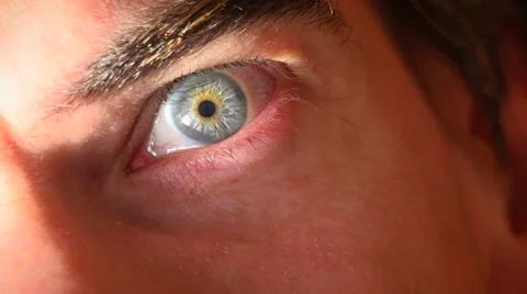 Man moves the eye Stock Footage 60063391