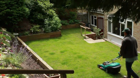 Man mowing 2 Stock Footage 25301234