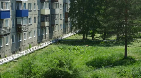 Man mowing grass Timelapse Stock Footage 64097986