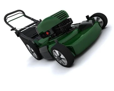 Man Mowing the Lawn Stock Illustration