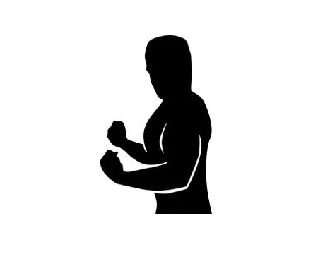Man with muscles illustration Stock Illustration