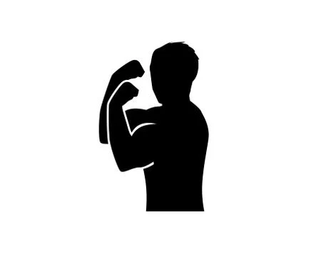 Man with muscles illustration Stock Illustration