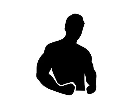 Man with muscles illustration Stock Illustration