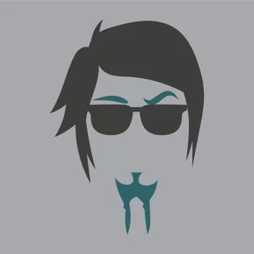 Man With Mustache And Beard Stock-Illustration