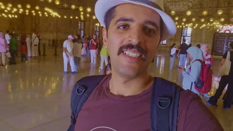 A man with a mustache and a hat Stock Footage 291603102