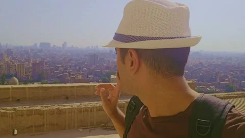 A man with a mustache and a hat Stock Footage 291612849