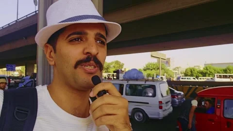 A man with a mustache and a hat Stock Footage 292232388