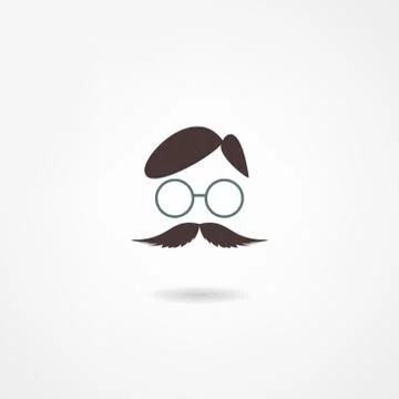 Man mustache icon Stock Illustration