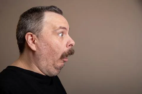 A man with a mustache Stock Photos