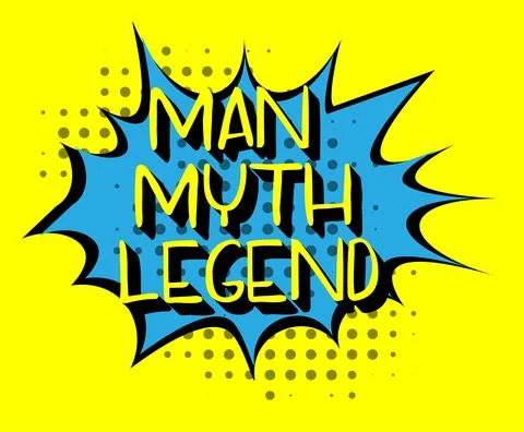 Man Myth Legend Haltone comic style vector illustration Stock Illustration