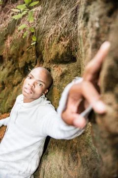 Man in the nature Stock Photos