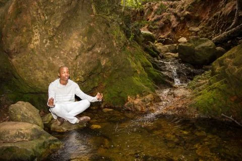 Man in the nature Stock Photos