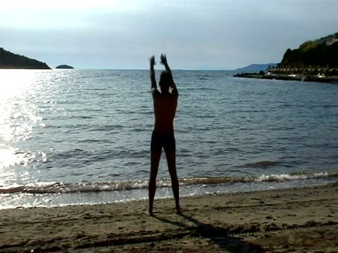 Man near the beach Stock Footage 449334