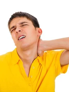 Man with Neckache Foto stock