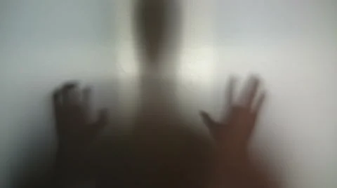 Man needs help, drug addiction, supernatural creature silhouette Video stock 48556863