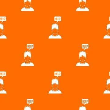 Man needs help pattern seamless イラスト素材