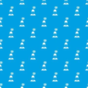 Man needs help pattern seamless blue イラスト素材