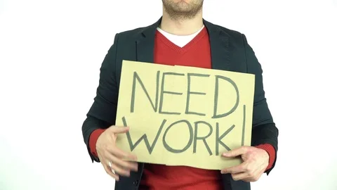 Man Needs Work Stock Footage 73530470