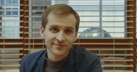 The man on the negotiations in the office talking Stock-Footage 64157361