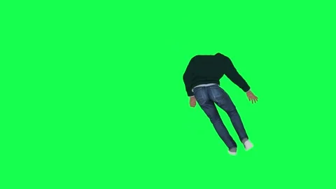 A man with a normal athletic body in green screen with tall height and long arms Stock Footage 248000438
