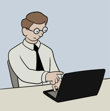 Man with notebook Stock-Illustration