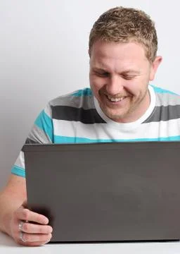 Man with notebook 库存照片