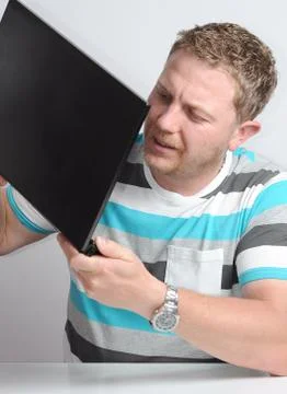 Man with notebook 스톡 사진