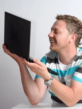 Man with notebook 写真素材