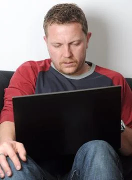 Man with notebook Fotos Stock