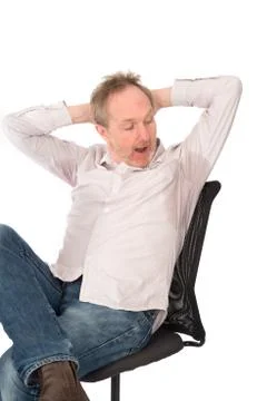 Man Notices Sweat Patch on Armpit Area of Shirt Stock Photos