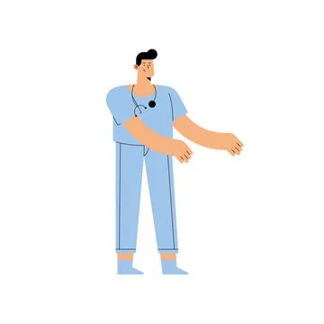 Man nurse with uniform Stock Illustration
