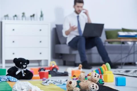 Man in nursery 库存照片