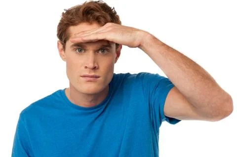 Man observing something closely Fotos Stock