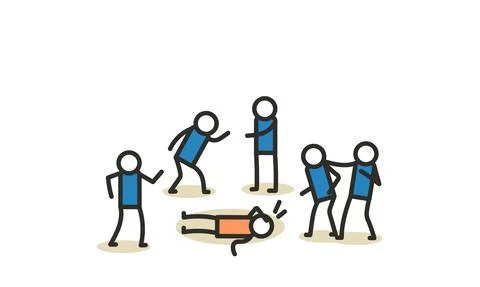 Man office depressed bully vector business illustration. Cartoon tired employ Stock Illustration