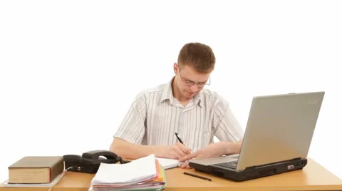 Man In Office Stock Footage 52643492