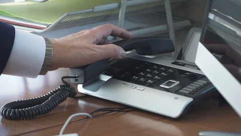 Man in office opens phone 스톡 동영상 101108250