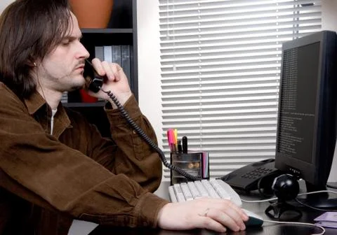 Man in office Stock Photos