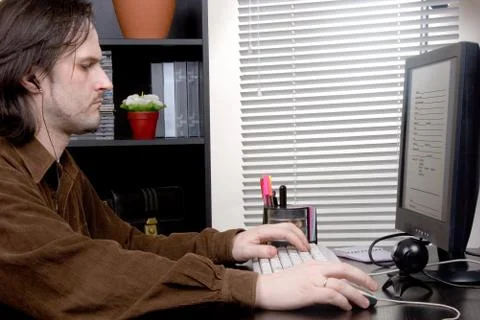 Man in office Stock Photos