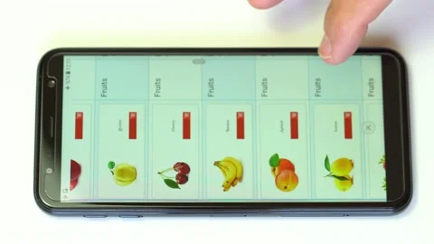 Man In The Office Room Using A Smartphone Shopping In The Online Store. Vidéo 145668933