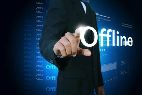 Man in offline concept Stock Illustration