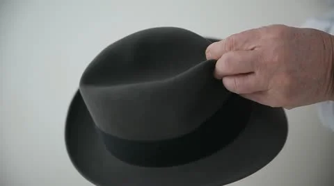 Man with old felt hat Video stock 11288922