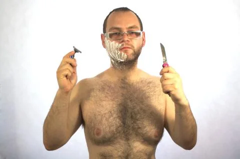 Man with one-time device Stock Photos