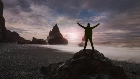 Man with open arms Stock Footage 289573712